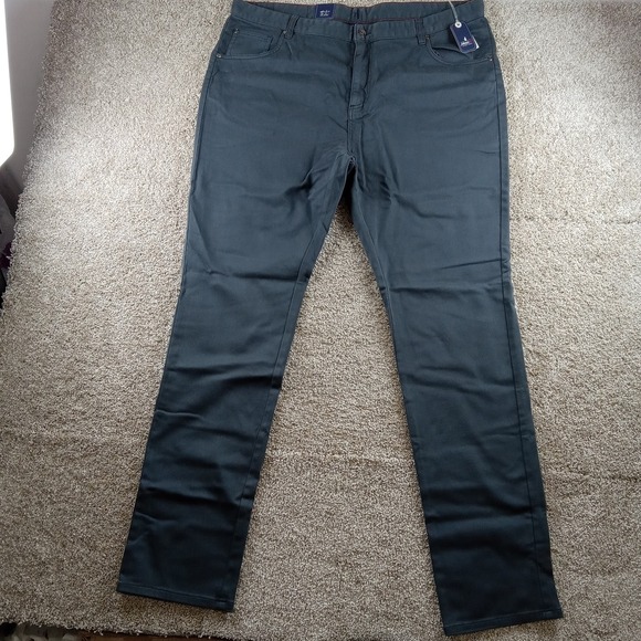 Johnnie-O Pants Mens 40x34 Charcoal Gray Terry 5 Pocket‎ Stretch Slim Fit Casual